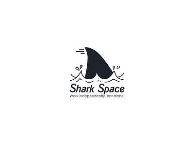 Shark Space - Logo branding design illustration logo