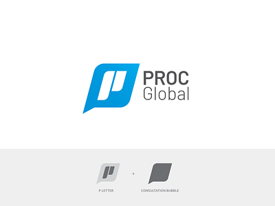 Proc Global branding design illustration logo