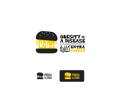 Obesity is a disease Campaign branding design illustration logo