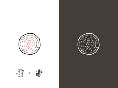 Tree Trunk + Fingerprint Concept