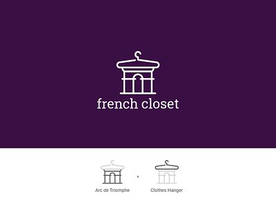 The French Closet branding design illustration logo