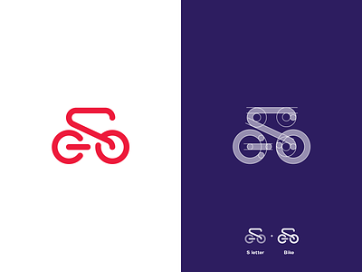 Bike Station Logo behance bike brand branding color construction cycle design energy flat grid icon illustration logo man purple s sport station vector