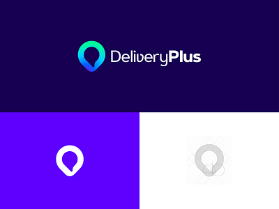 DeliveryPlus branding delivery graphic design logo monogram plus