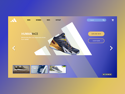 Adidas | Human Race | Web Design | XD