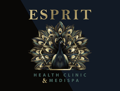 Gilded Peacock Logo for Esprit illustration logo