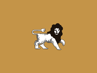 Coffee Roastery Logo hair illustrator lion logo