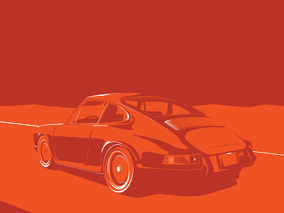 Drive car illustration porsche vector