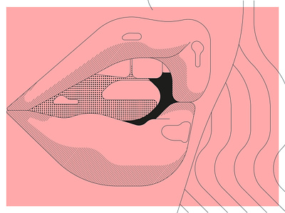 Her Lips adobe digital illustration kiss lips pattern tongue vector