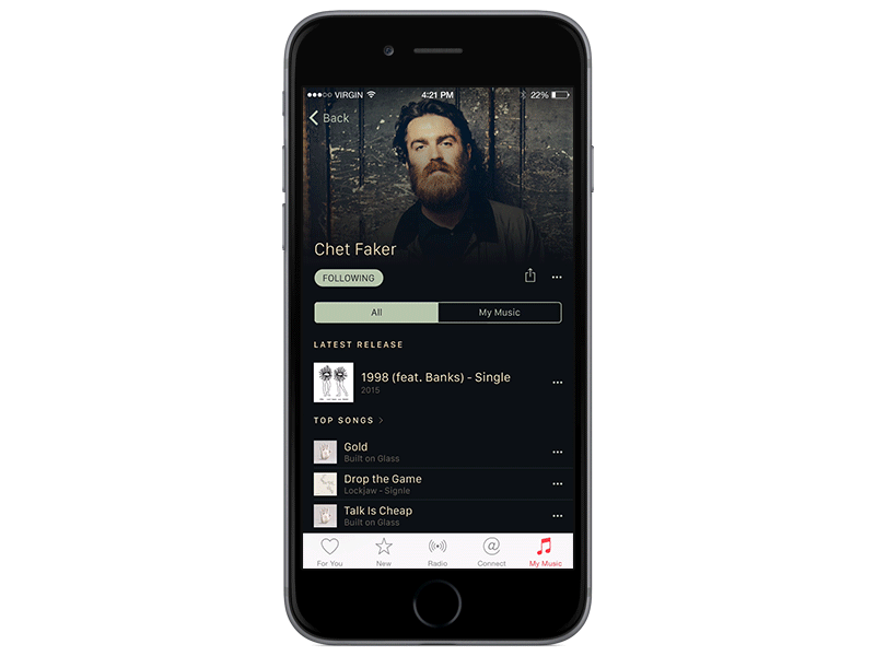 Apple Music Scroll Concept