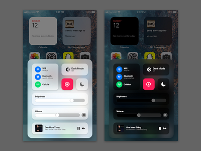 macOS 11 Big Sur on iOS Concept // Control Center apple big sur concept design ios macos