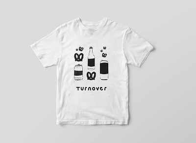 turnover t-shirt submission band beer contest design graphic design hand drawn hand lettered illustration illustrator music musician photoshop pretzels tshirt turnover