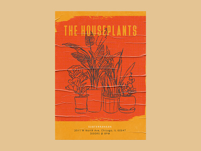 The Houseplants design digital illustration gig poster graphic design illustration illustration art illustrator music music art photoshop