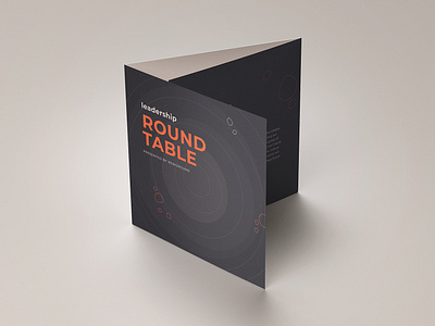 Leadership Roundtable agenda brochure brochure mockup conference graphic design illustrator invitation print design trifold
