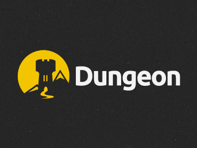 Dungeon logo WIP dungeon logo negative space