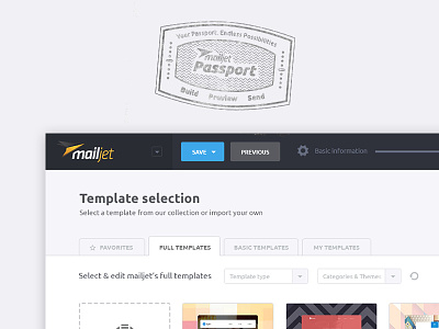 Mailjet Passport builder drag drop email emailing mailjet newsletter passport template