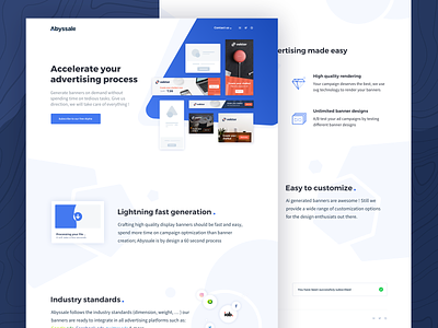Abyssale landing page