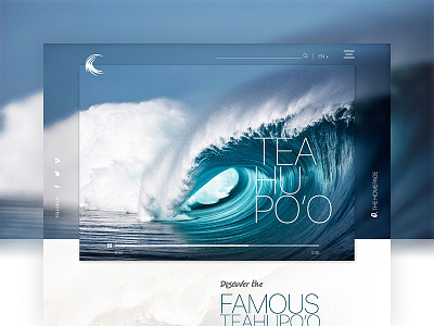 Landing page : Visions of Teahupo'o design design trends inspiration landing page polynesia surf surfer surfing teahupoo ui ui trends wave