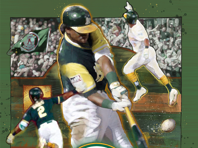 Oakland A's - Khrush Davis baseball brand branding digital 2d digital ad illustration illustrator photoshop poster art sports art