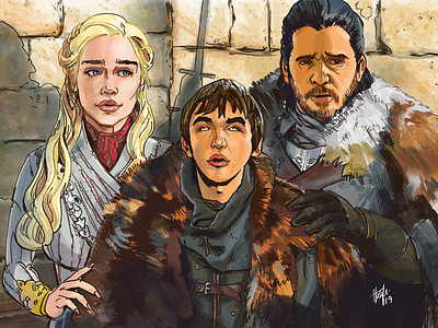 Winter Is Here - Game Of Thrones digital 2d editorial art game of thrones illustration illustrator photoshop ux illustration