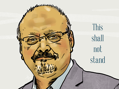 Jamal Khashoggi digital 2d editorial art illustration illustrator photoshop