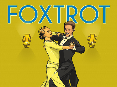 Foxtrot advertising dance digital 2d digital ad editorial art illustration illustrator photoshop poster art
