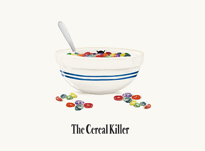 The Cereal Killer breakfast foods cereal digital art digitalillustration drawing illustration procreate