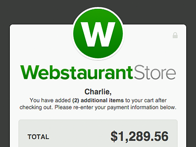 Checkout (again) checkout order payment ui webstaurantstore