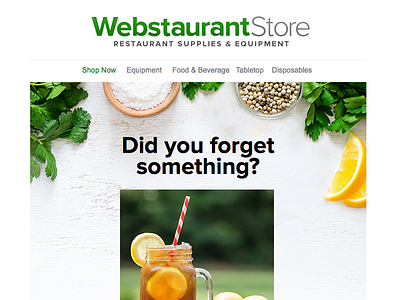 Product Reminder Email Template email email template html webstaurantstore