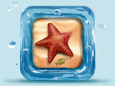 Starfish app icon artwork character design cinema 4d digital artwork graphic design icon illustration logo ui vector zbrush