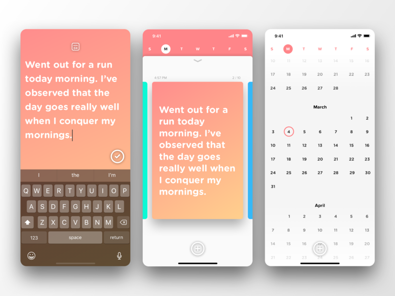 Journaling App Concept by Abhishek Chakraborty on Dribbble