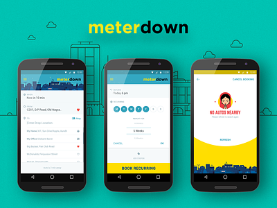 Meterdown App android app android app design app concept auto app auto rickshaws cab design indian app meterdown mobile design ola screens taxi app uber ui ui ux ui ux design uidesign ux design visual design