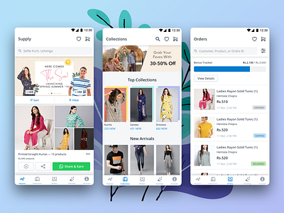 Reselling App Concept v2 android app design ecommerce fashion feed orders selling app shopify social selling social selling app ui ui ux ui design ui ux design uidesign ux design visual design
