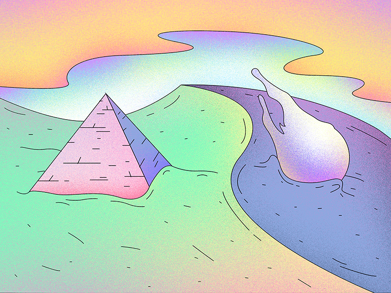 P S Y C H E D E L I C abstract colors drawing experiment gradients illustration noise psychedelism pyramid retro