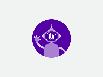 Github bot avatar avatar circle github icon illustration purple robot robotics round software tech logo vector