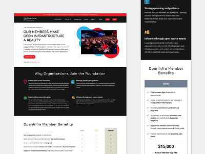 Member Benefits Page branding landing page software tech web design