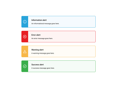 Alerts alert design system error figma component information message success ui ux warning web design