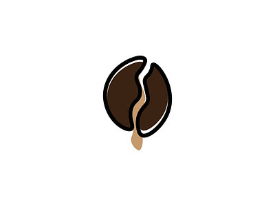 Coffee Bean Logo coffee coffee bean coffee shop daily logo challenge illustrator logo
