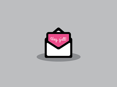 Dribbble Debut debut dribbble envelope hey yall icon illustrator logo