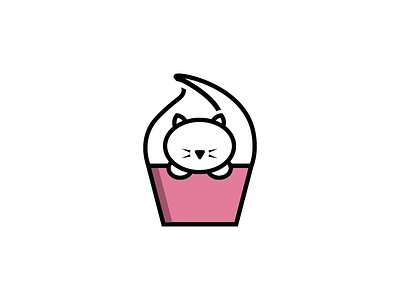 Cat Cupcake bakery bakery logo cat cupcake cute daily logo challenge illustrator kitten logo