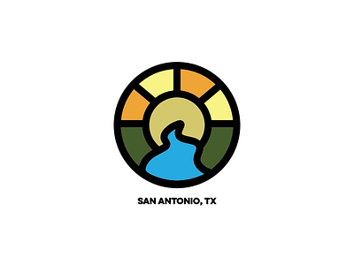 San Antonio Logo branding city daily logo challenge emblem illustrator logo river riverwalk san antonio satx texas tx