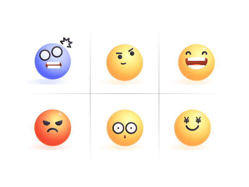 Emoji practice animation flat gif illustration loop