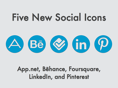 New Social Icons (May 2013)