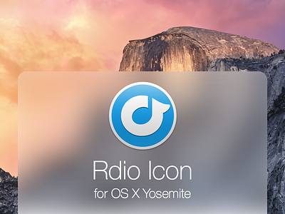 Rdio Yosemite Icon app dock icon mac os x rdio yosemite