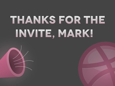 Dribbble Debut debut dribbble first mark peck new player newbie player shot thank you thanks
