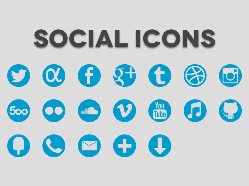 Social Icons iconography icons twitter facebook tumblr vimeo youtube itunes github dribbble instagram adn app.net 500px flickr phone fancy cross mail downloads soundcloud google social icon set icon vector