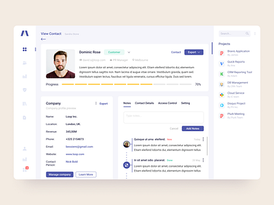 Sales manager profile page manager profile profile card sale ui ux