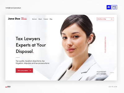 Tax Lawyer - Jane Doe :) dailyui design interface interface design landing page landingpage minimal page site ui visualdesign web webdesign website