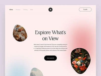 Art gallery web branding design illustration minimal minimalism mobile app ui