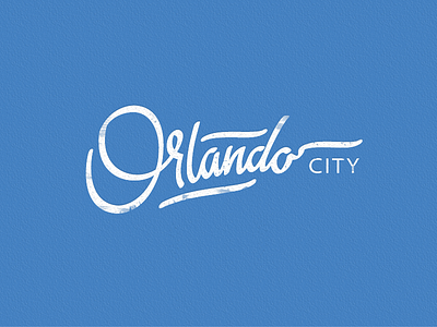 Orlando logo concept brush calligraphy city lettering logo orlando sign