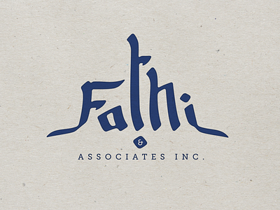 Fathiinc arabic lettering logo oriental